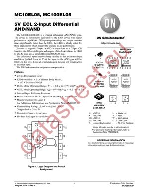 MC100EL05DTG datasheet  